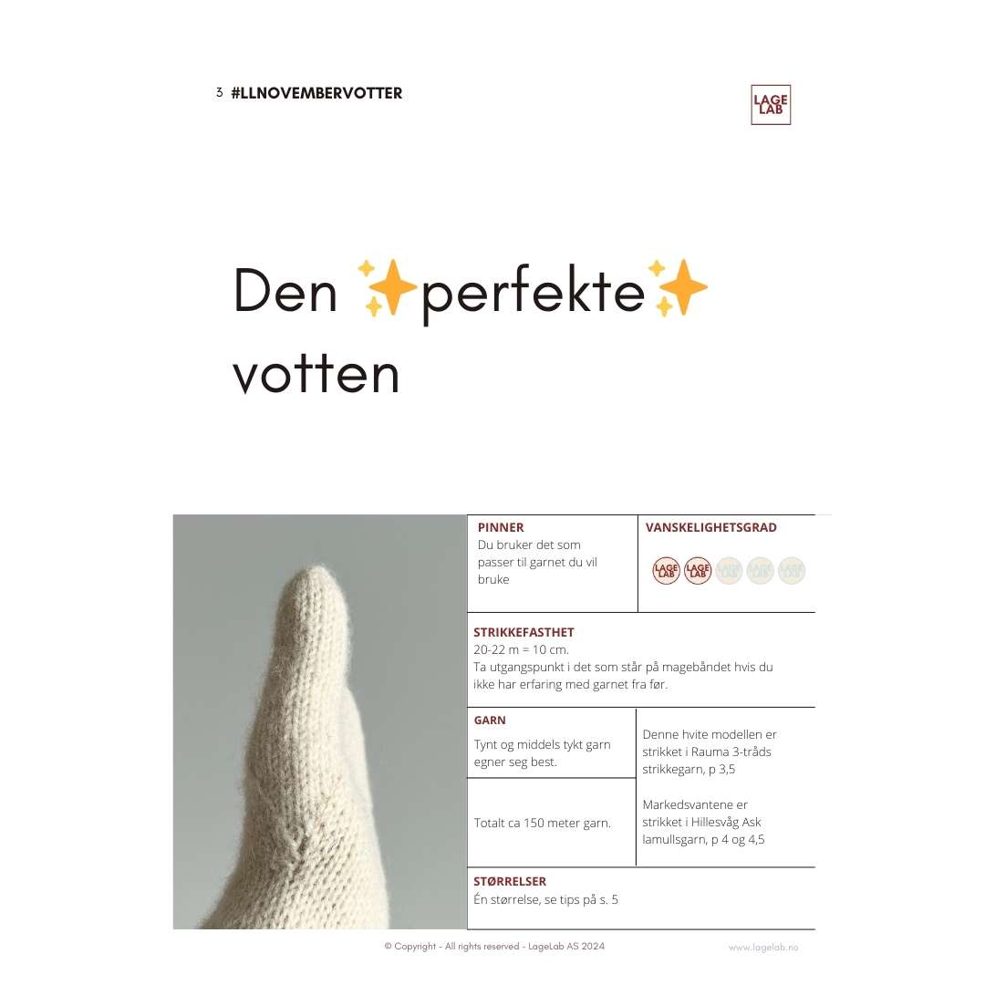 Novembervotter - helt spesielt enkle votter